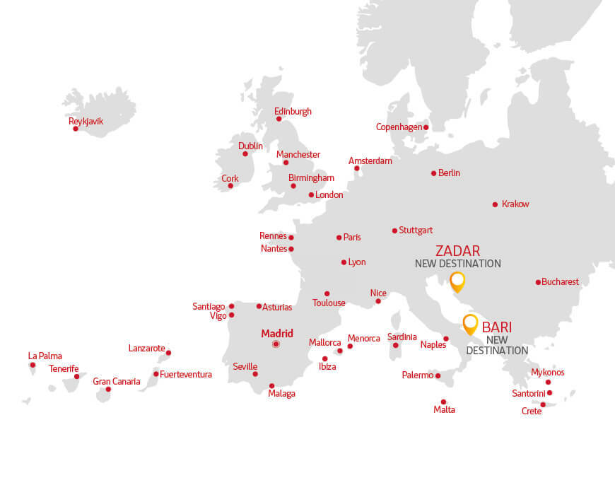 Iberia Airlines Route Map - Mapa En
